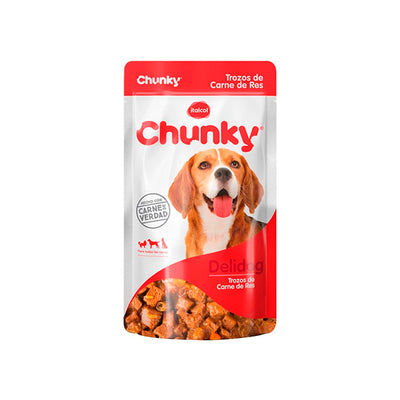 Chunky Delidog Comida Húmeda Perro Carne Res