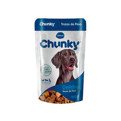 Chunky Delidog Comida Húmeda Perro Pavo