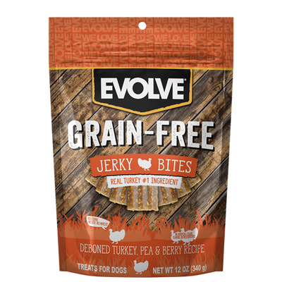 Evolve Dog Snack Grain Free Jerky Turkey- Pavo